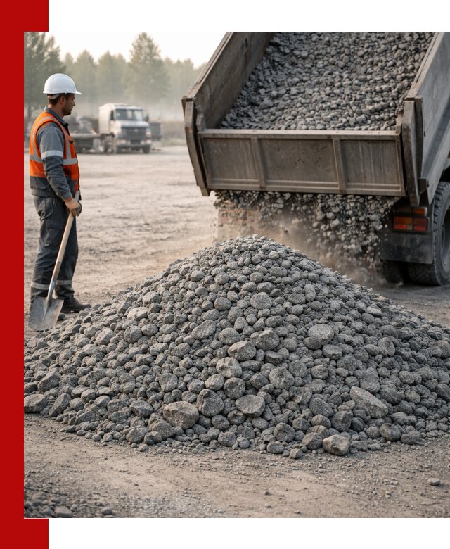 Гранитный щебень фракции 100–201 для строительства в Химках