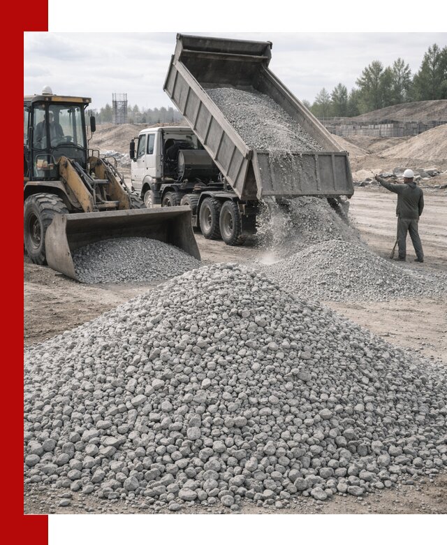 Доставка известнякового щебня фр. 5–20 в Химках