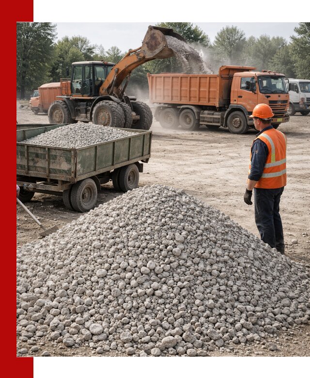 Доставка известнякового щебня фракция 20–40 в Химках