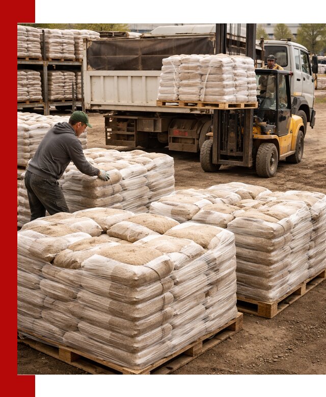 Карьерный песок в мешках с доставкой в Химках