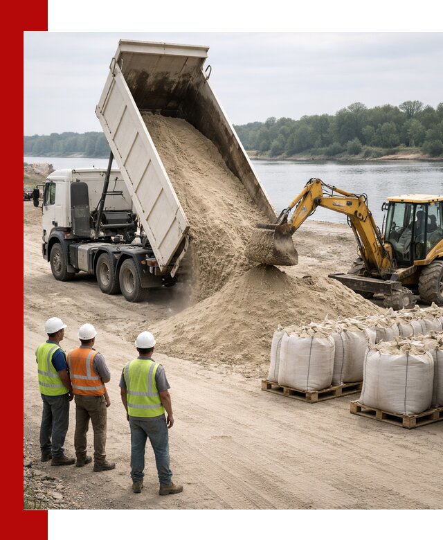 Доставка речного песка в Химках самосвалами и погрузкой