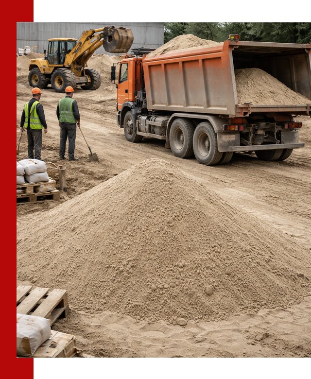 Доставка и продажа мытого речного песка в Химках