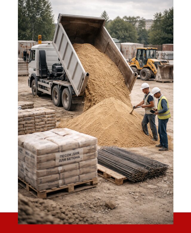 Песок для бетона в Химках от 2592 р. с доставкой, ПРОНЕРУДХмк