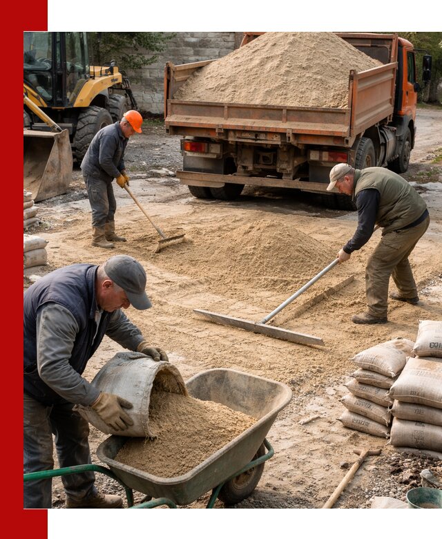 Поставка песка для стяжки в Химках с быстрой доставкой