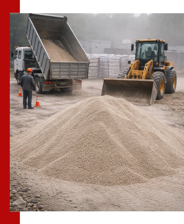 Кварцевый песок фракция 0–8 для стройработ в Химках