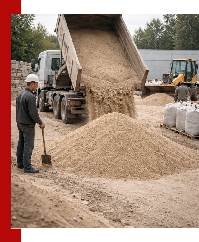 Кварцевый песок фракция 0–3 мм с доставкой в Химках