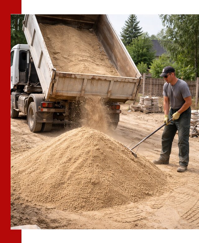 Доставка сухого песка самосвалами в Химках