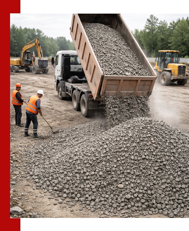 Доставка гравия фракции 40-70 в Химках оптом и в розницу