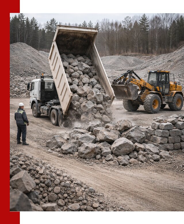 Доставка и продажа бутового гранитного камня в Химках