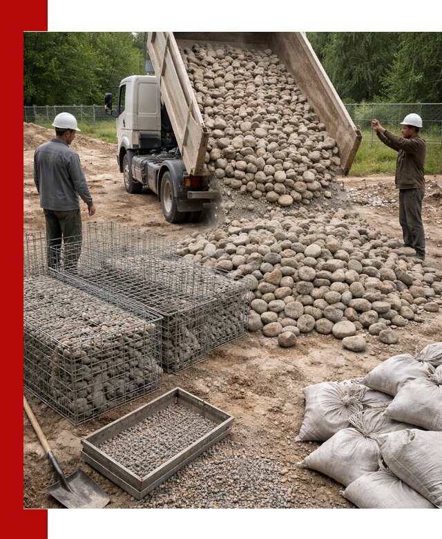 Камень для габионов фракция 70–151 в Химках