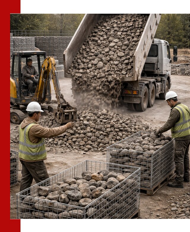 Камень для габионов фракция 100–201 в Химках