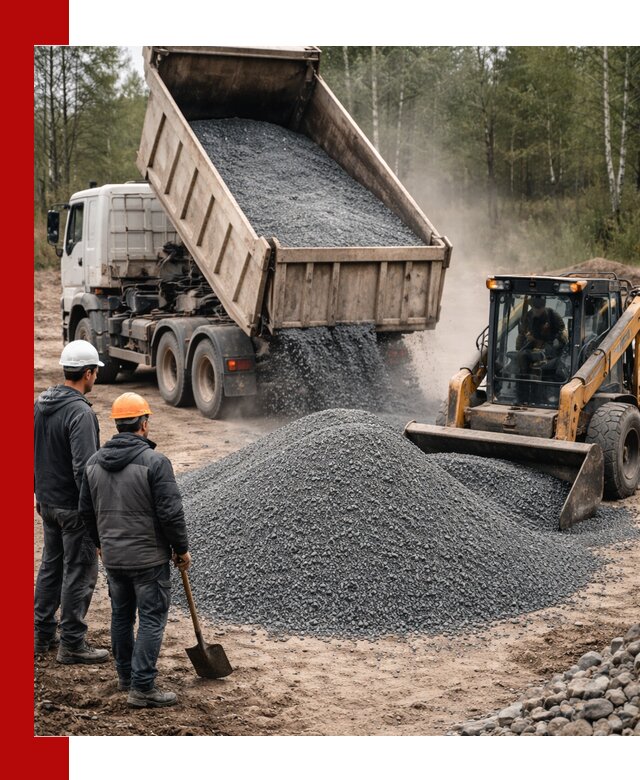 Гранитный отсев 0-5 с доставкой и разгрузкой в Химках