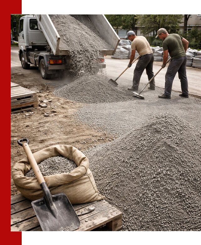 Отсев для тротуарной плитки в Химках — доставка и укладка