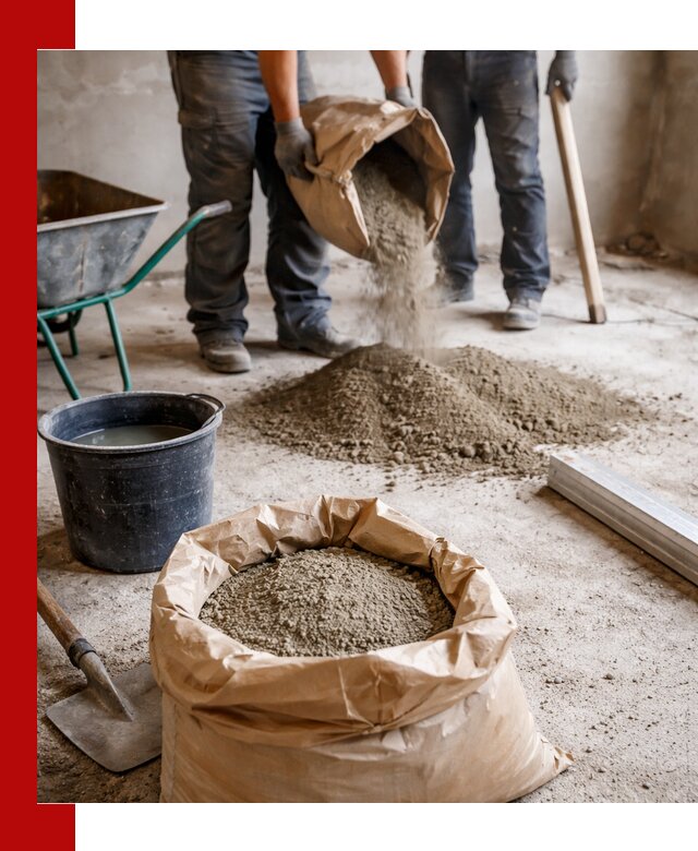 Доставка сухой смеси для стяжки в Химках