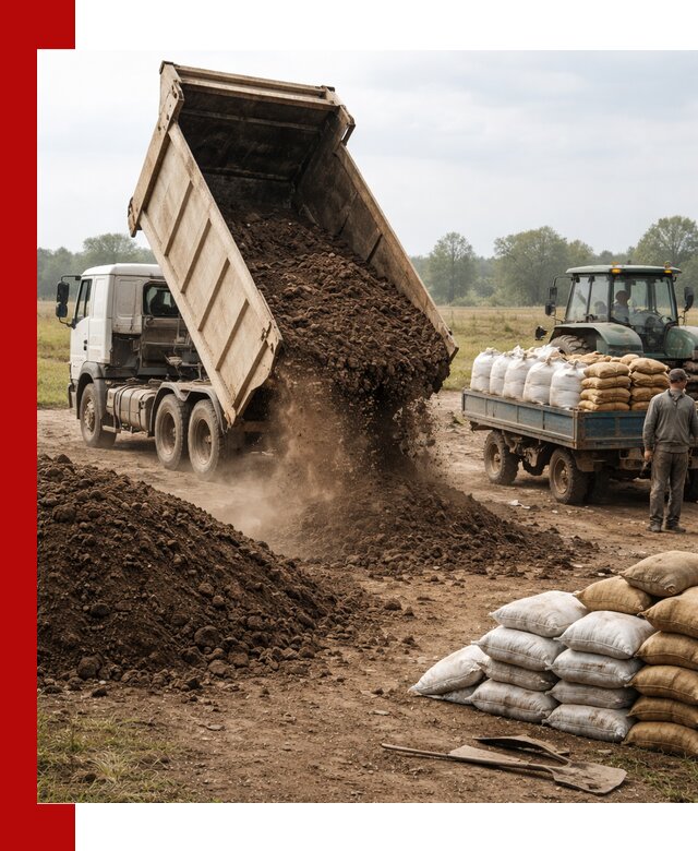 Доставка грунта и удобрений оптом в Химках для сельхоз и строительства