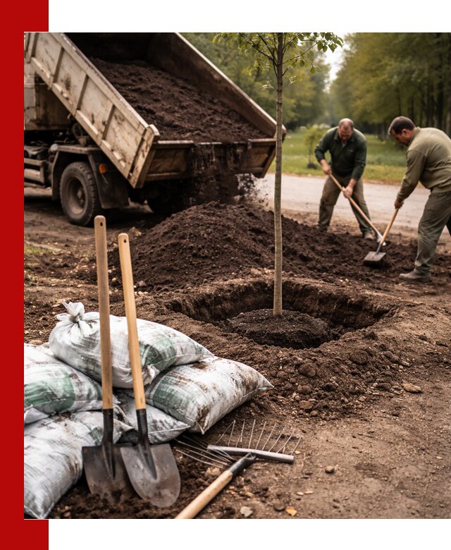 Грунт для посадки деревьев в Химках — доставка и подготовка почвы