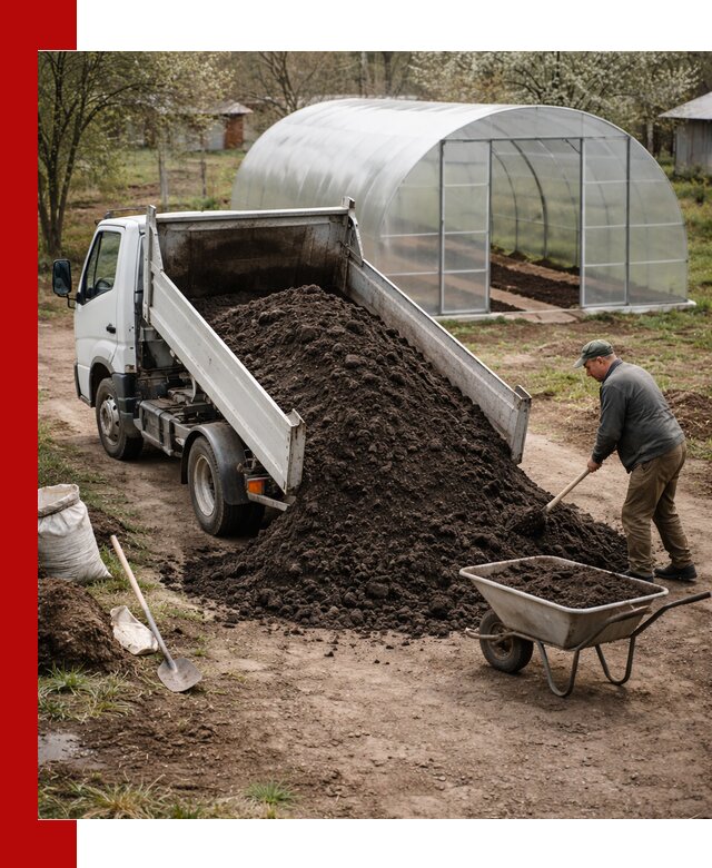 Чернозем для теплицы с доставкой в Химках