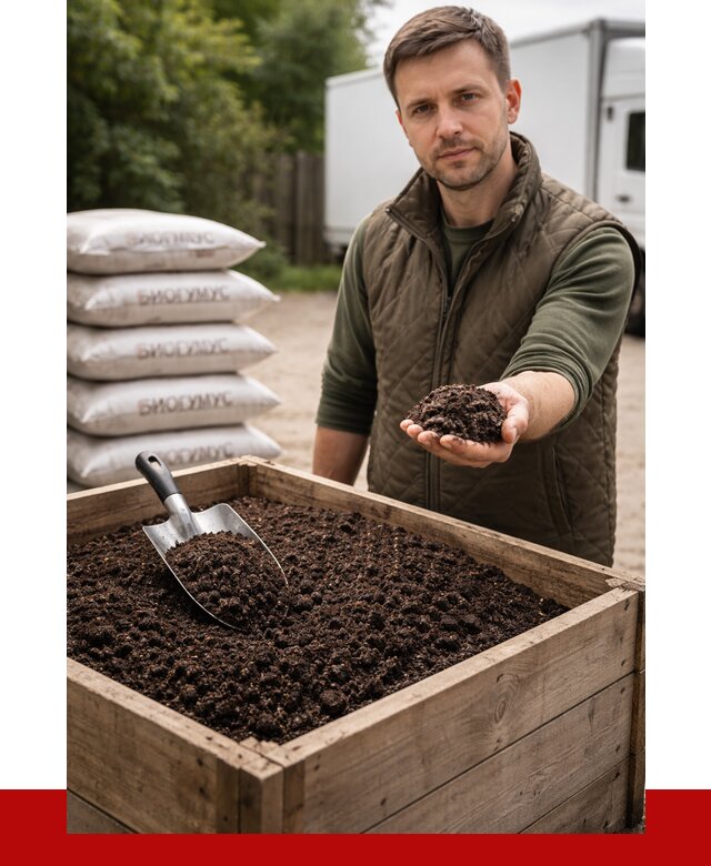 Купить биогумус в Химках с доставкой от 8812 р. за куб | ПРОНЕРУДХмк