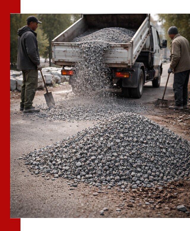 Гранитная крошка для посыпки дорог и тротуаров в Химках