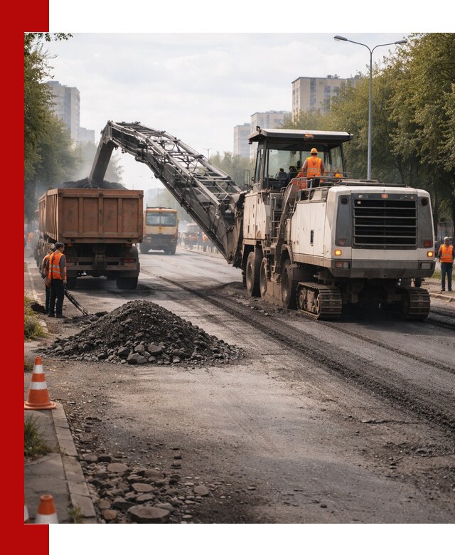 Фрезерованный асфальт в Химках — удаление и вывоз старого покрытия