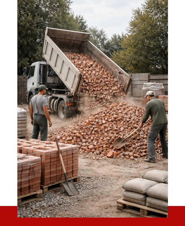 Бой кирпича в Химках с доставкой от 4354 руб/куб | ПРОНЕРУДХмк