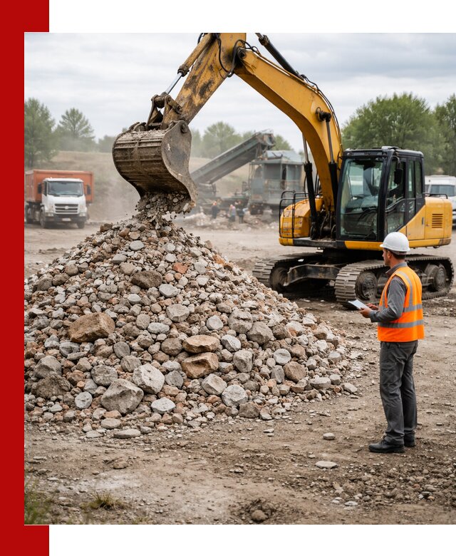 Доставка и вывоз строительного боя в Химках