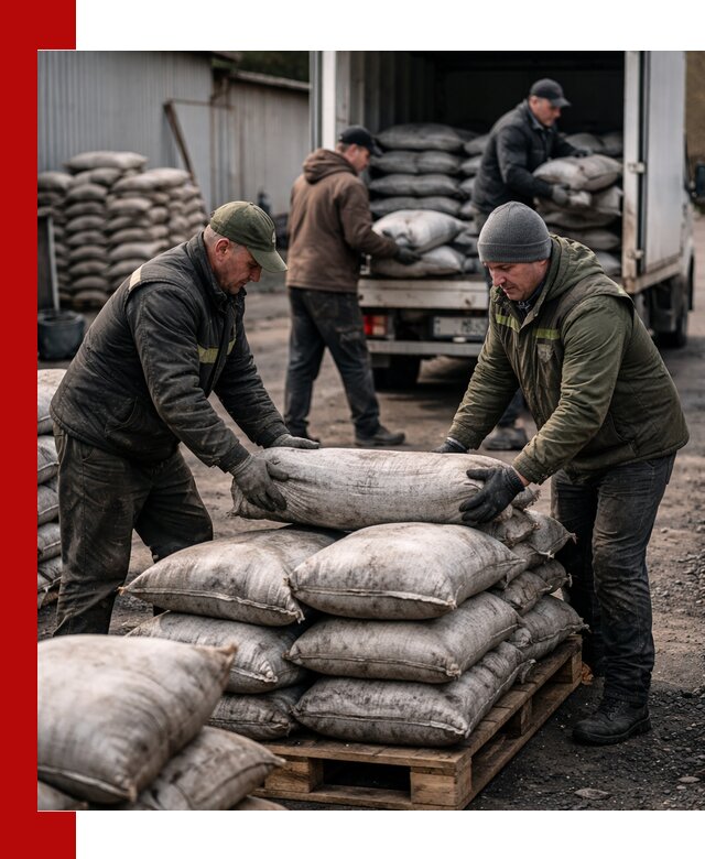 Доставка угля в мешках по выгодным ценам в Химках