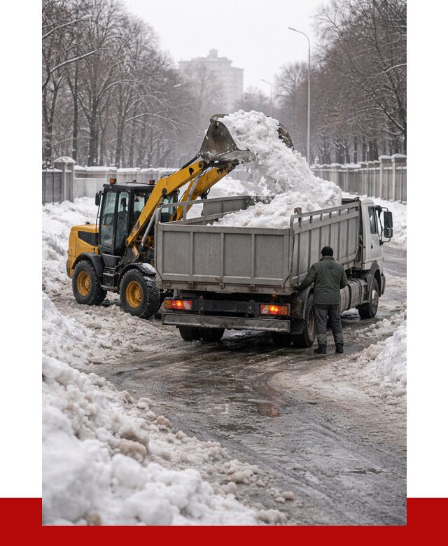 Вывоз снега с погрузкой в Химках от 3628 р. ПРОНЕРУДХмк